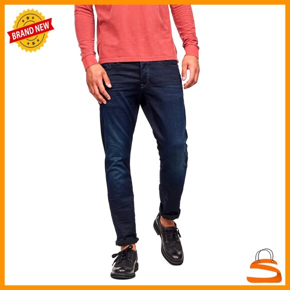 Men's Tapered Fit Jeans Stretch Denim Regular Fit 30 Inseam